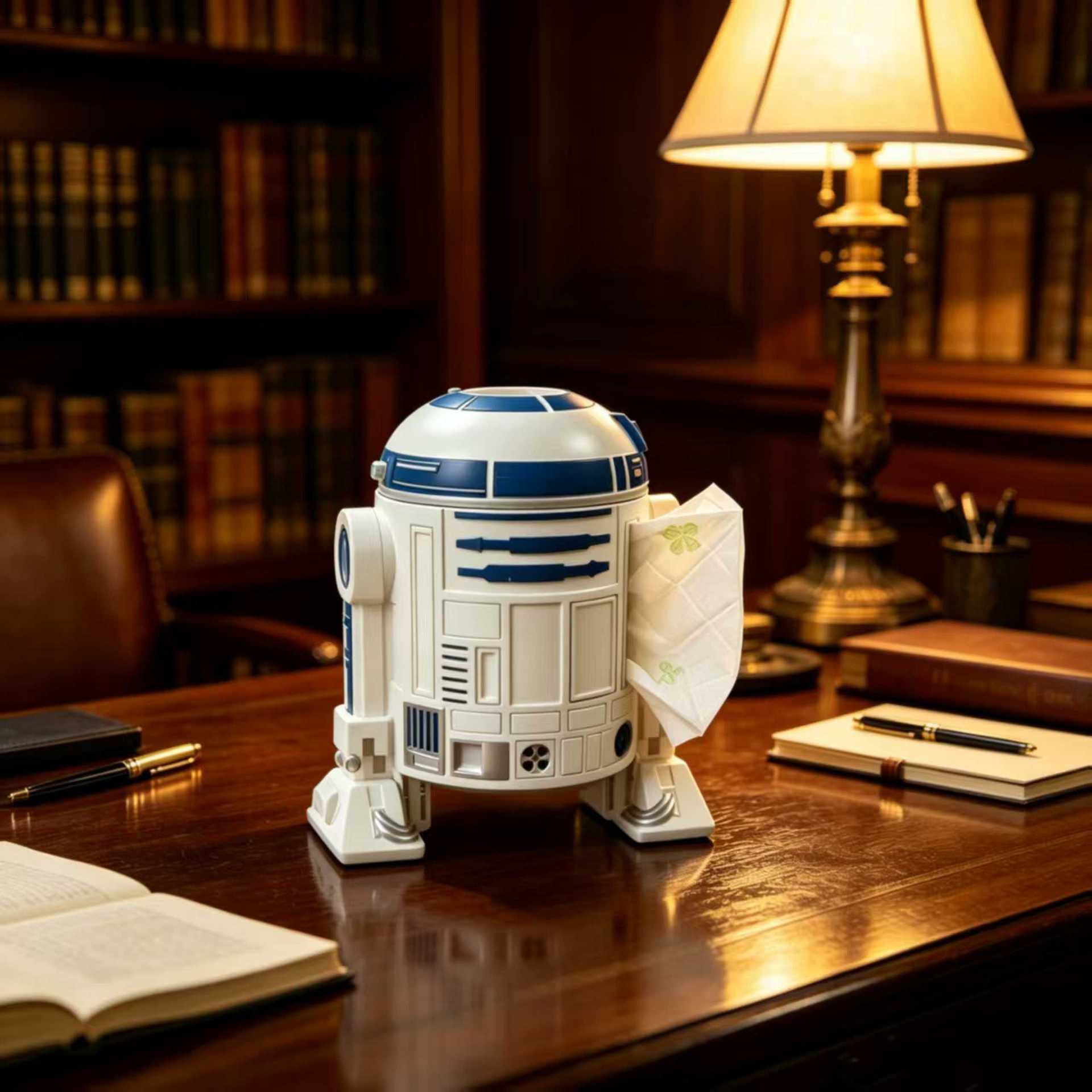 星战R2D2纸巾抽收纳盒卷纸抽纸纸巾盒树脂纸巾筒