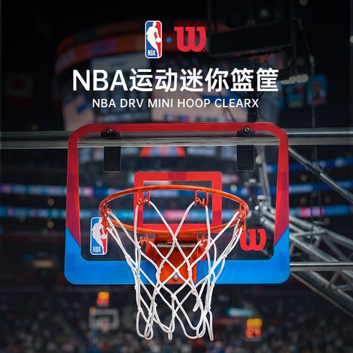 Wilson威尔胜NBA迷你小篮板儿童篮球架框室内门框壁挂式免打孔