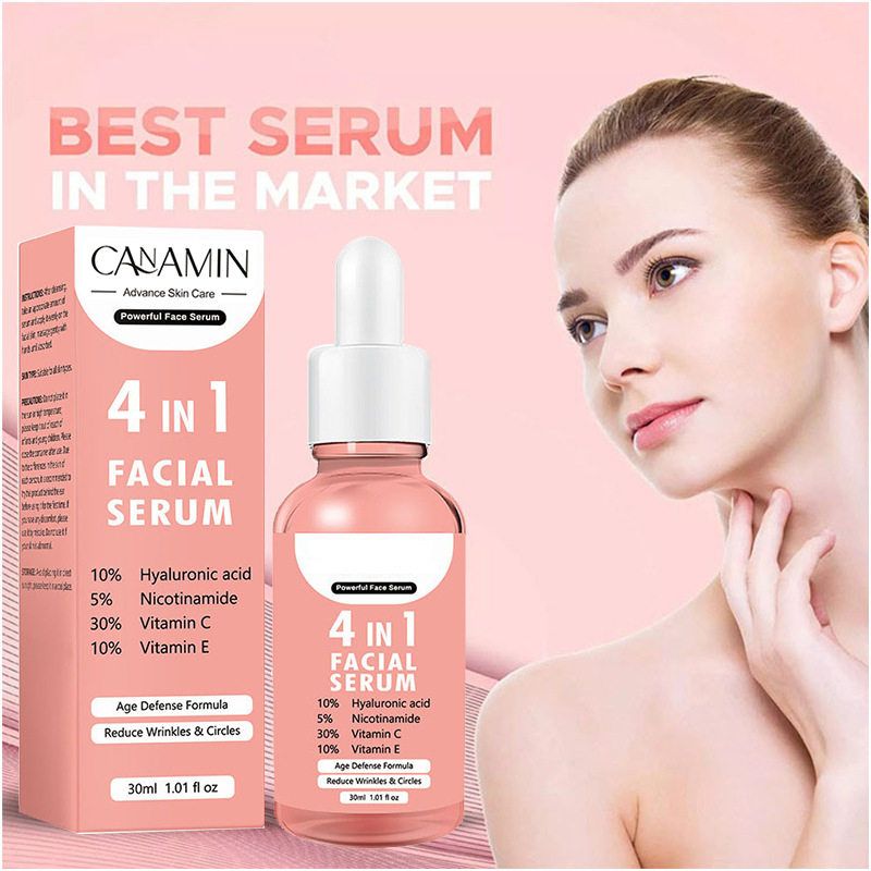 跨境面部精华4 in 1 Face serum 紧致液精华液原液提亮滋润多效