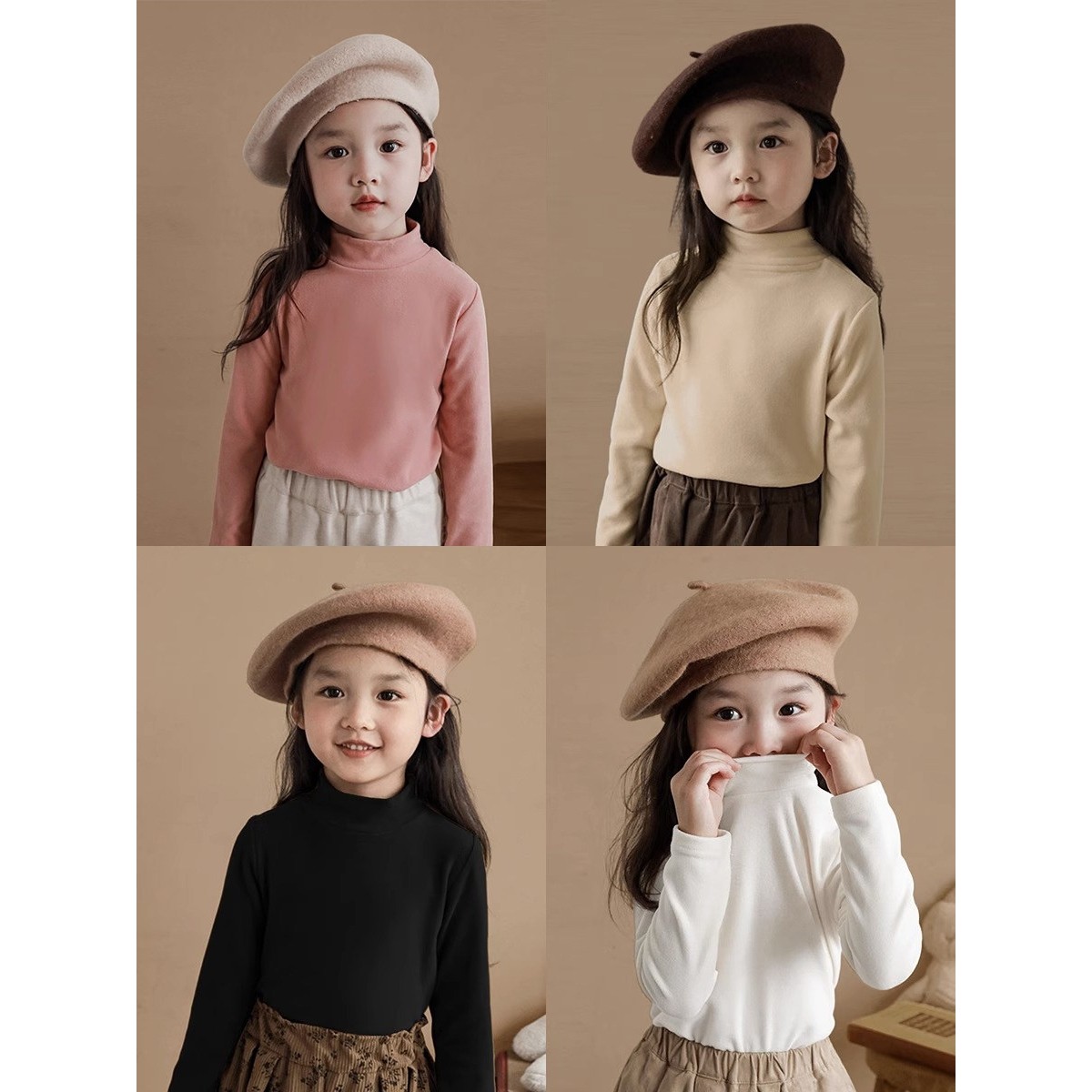 全棉女童德绒打底衫秋冬季半高领洋气内搭上衣儿童男宝宝长袖T恤,童装/婴儿装/亲子装,T恤,淘宝优惠券,粉丝福利购,淘宝优惠卷