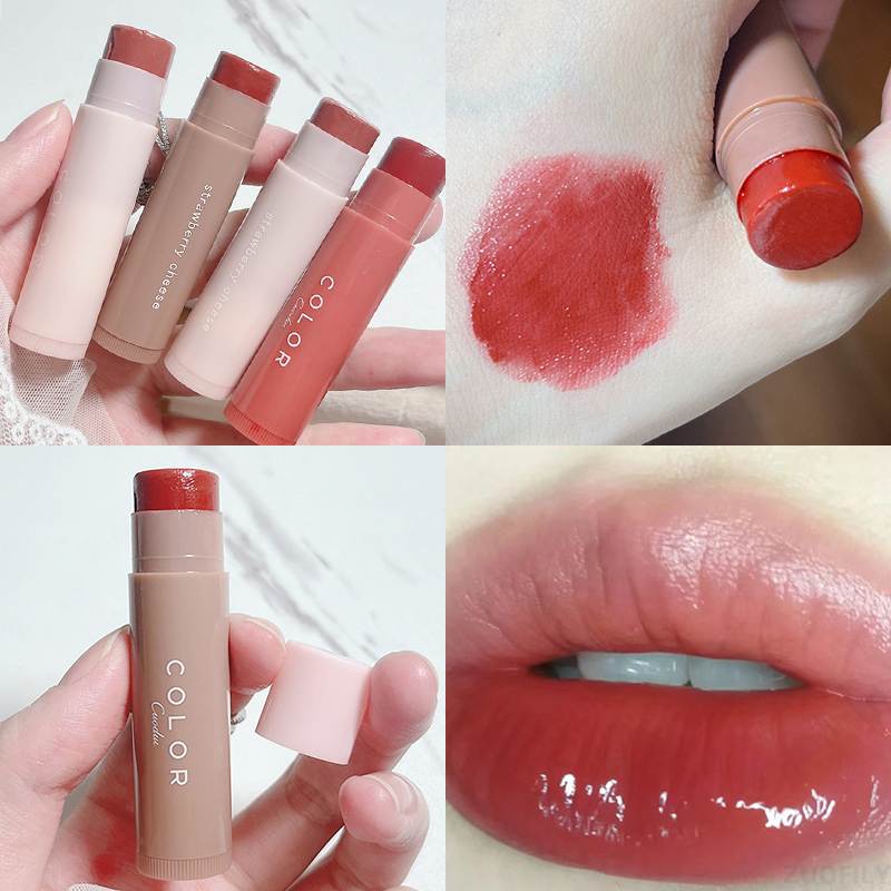 Japanese Lipstick with Simple Design Hydrating Lip Balm Colo 彩妆/香水/美妆工具 男士粉饼 原图主图