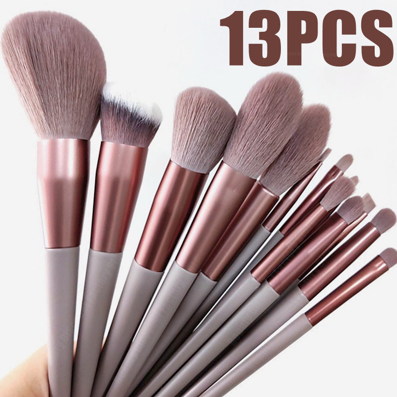 13Pcs Makeup Brush Set Make Up Concealer Brush Blush Powder 彩妆/香水/美妆工具 男士粉饼 原图主图