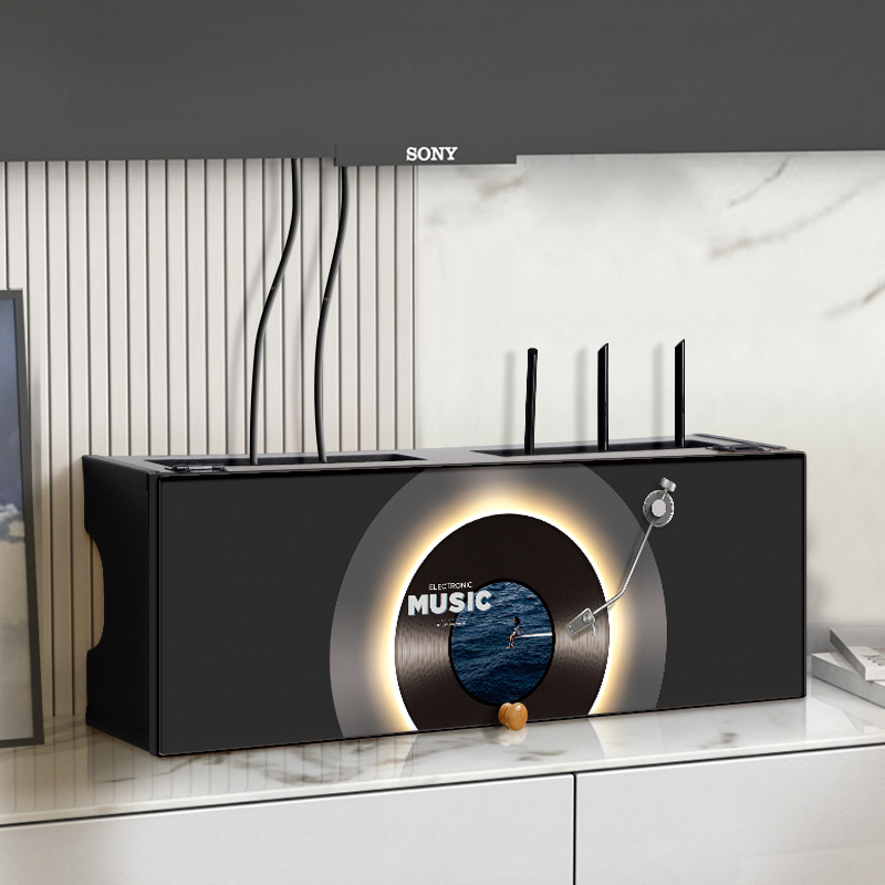 路由器收纳盒电视柜机顶盒放置架