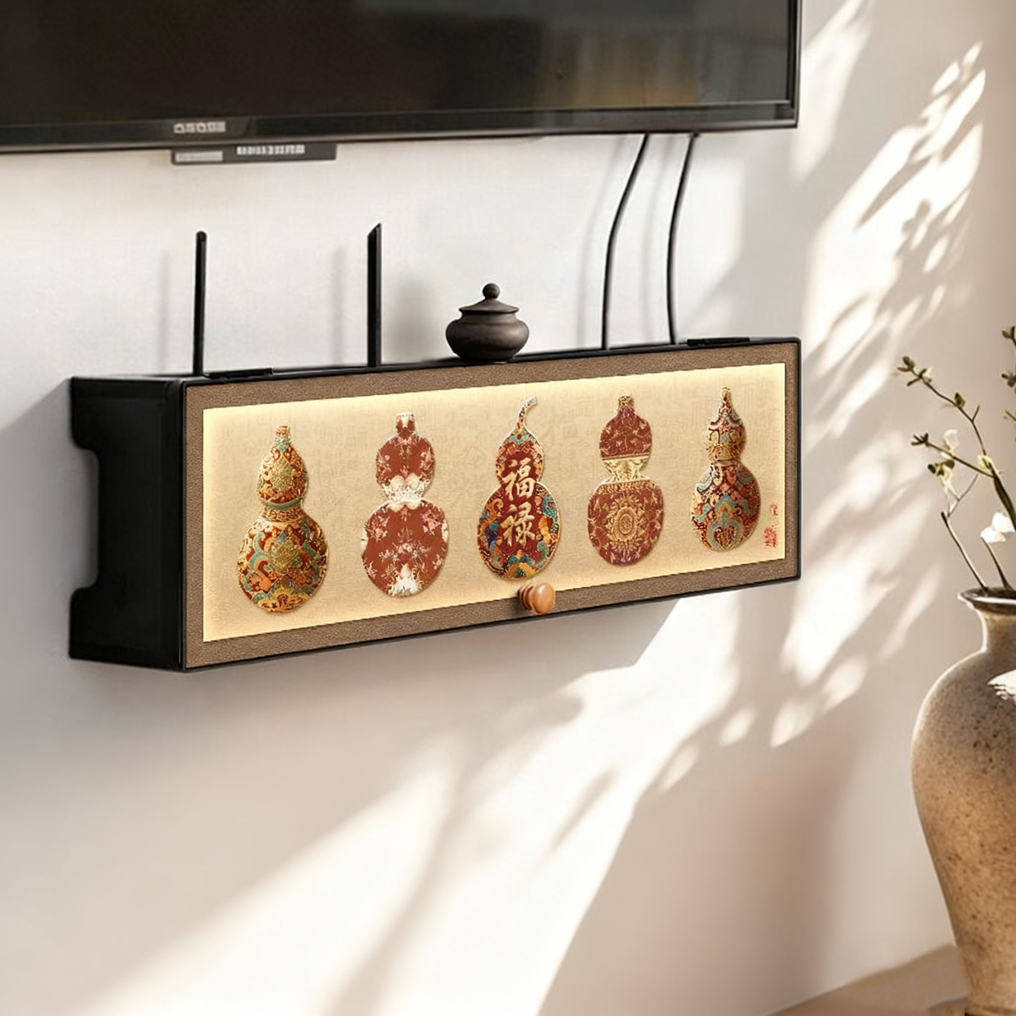 wifi路由器置物架电视柜桌面收纳