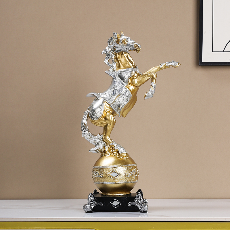 招财马电视柜酒柜摆件轻奢高档客厅家居装饰办公室马到成功工艺品