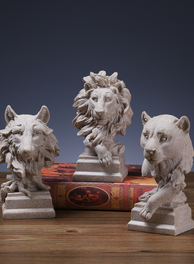 创意仿真动物头雕塑摆件