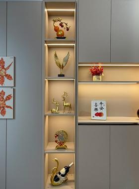 轻奢高端电视柜饰品客厅入口酒柜红酒架餐具柜新乔迁装饰工艺品