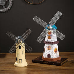 创意荷兰风车摆件工艺品欧式复古书架装饰客厅柜子酒柜书柜小摆设