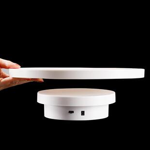 电动旋转台陶瓷鞋饰品展物架直播视频拍摄旋转盘可调速 turntable