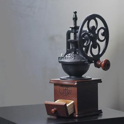 予喜复古摩天轮金属转轮手摇咖啡研磨机咖啡机磨咖啡豆金属材质