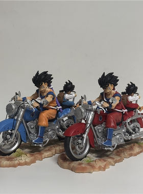 七龙珠系列GK 机车父子 悟空悟饭 摩托车手办周边模型雕像摆件