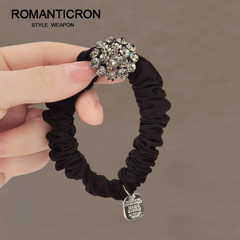 发圈女2024新款小肠高弹力黑色头花扎丸子头的轻奢无痕盘发头绳,饰品/流行首饰/时尚饰品新,发饰,淘宝优惠券,粉丝福利购,淘宝优惠卷