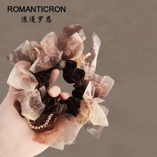 大肠发圈女高级感洋气时尚超大2026正流行头花慵懒风盘发头饰发绳