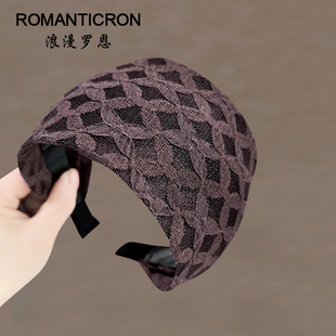 发箍女2025新款发卡头饰宽边高级感轻奢带齿头顶遮白发成人头箍