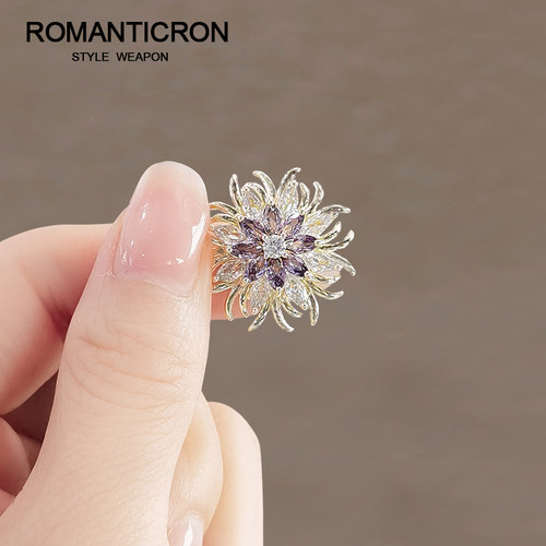 日韩氧化锆女无痕固定胸针