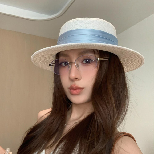 法式名媛夏季草帽女遮阳防晒