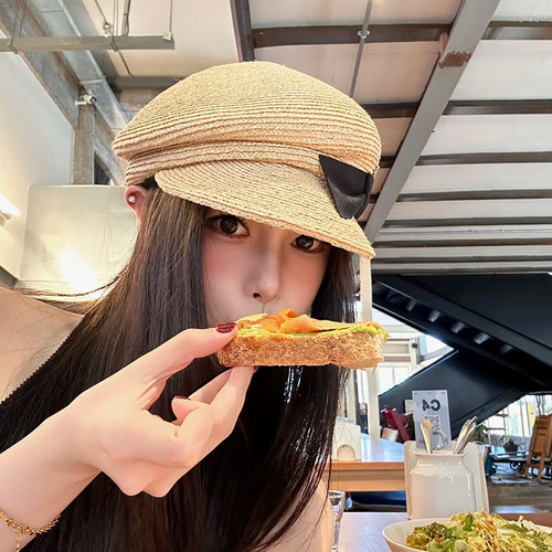 日系报童防晒鸭舌帽女夏季海边