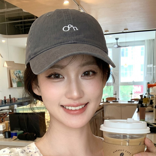 徐艺洋同款刺绣宽檐遮阳棒球帽