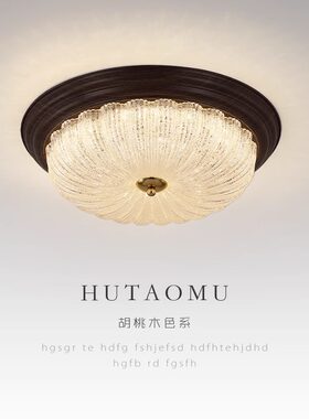 美式护眼卧室吸顶灯复古乡村房间灯高端简约2024年新款玄关书房灯
