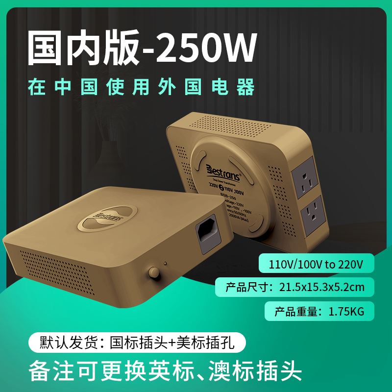 本事变压器220vl转110v100v薄电压转换器洗牙器剃胡刀250W