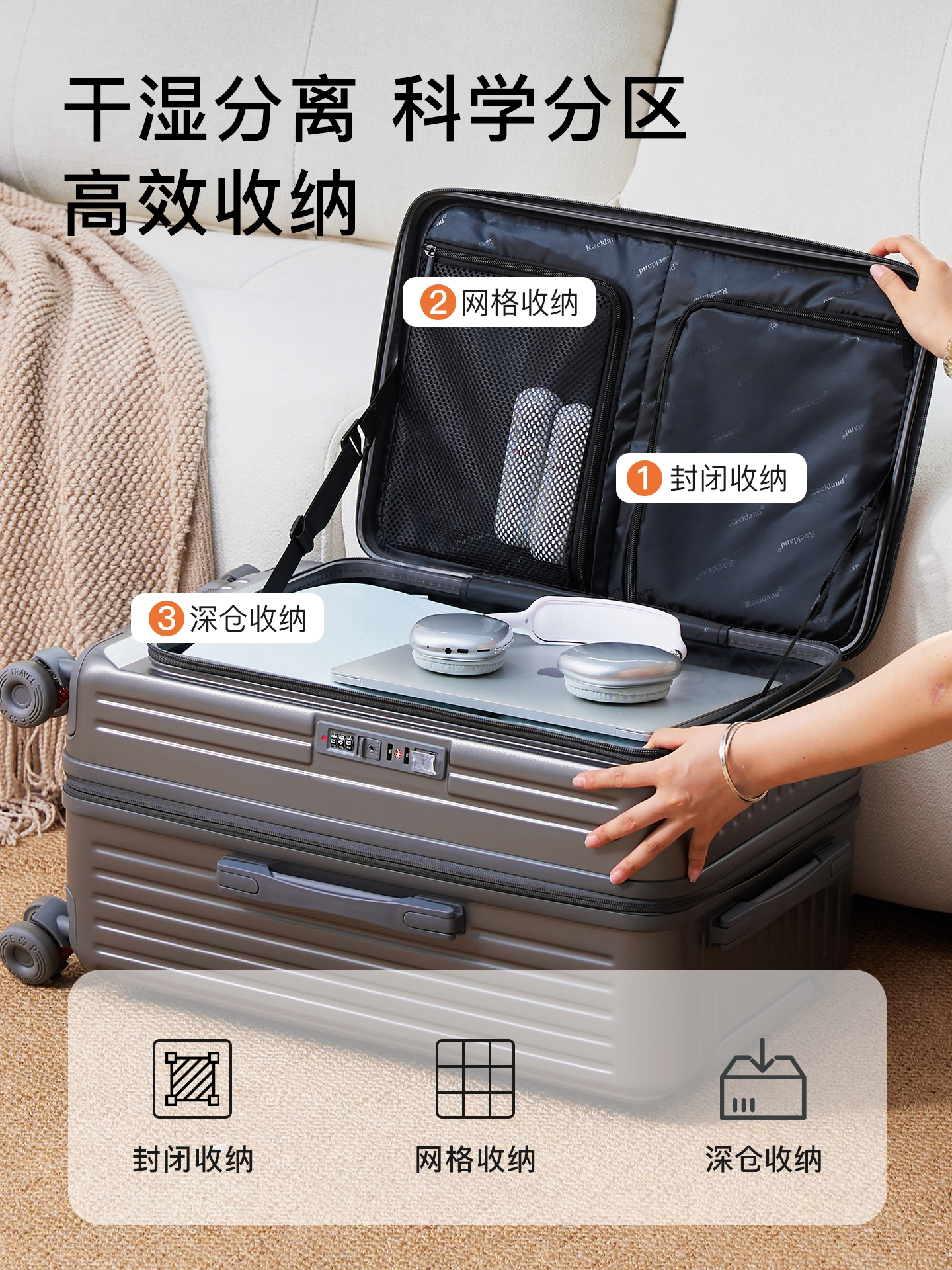 Xiwu suitcase for women, 2026 new model, side-opening large capacity, 28-inch expandable deep compartment, sturdy and durable suitcase for men