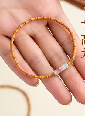 寿山石手链文艺优雅清新