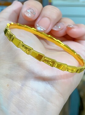 同款蛇形龙鳞碎冰冰手镯女实心镯子送女友