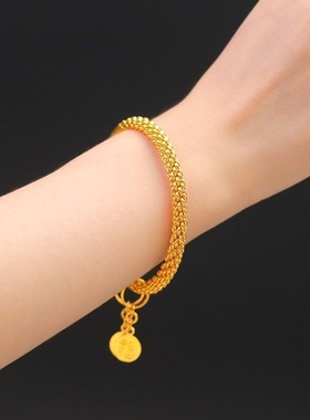 复古桂花扭纹手镯国风女式