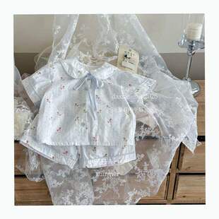 套装 韩版 短裤 男女童卡通棉质睡衣宝宝短袖 空调衣服 儿童家居服夏季