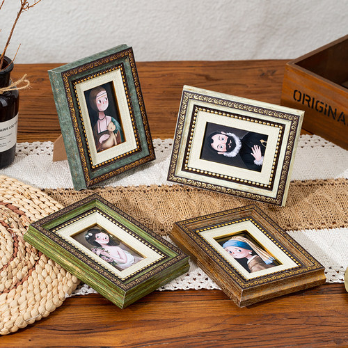 拍立得迷你儿童小相框摆台3 1寸洗照片做成像框diy证件照装裱摆件