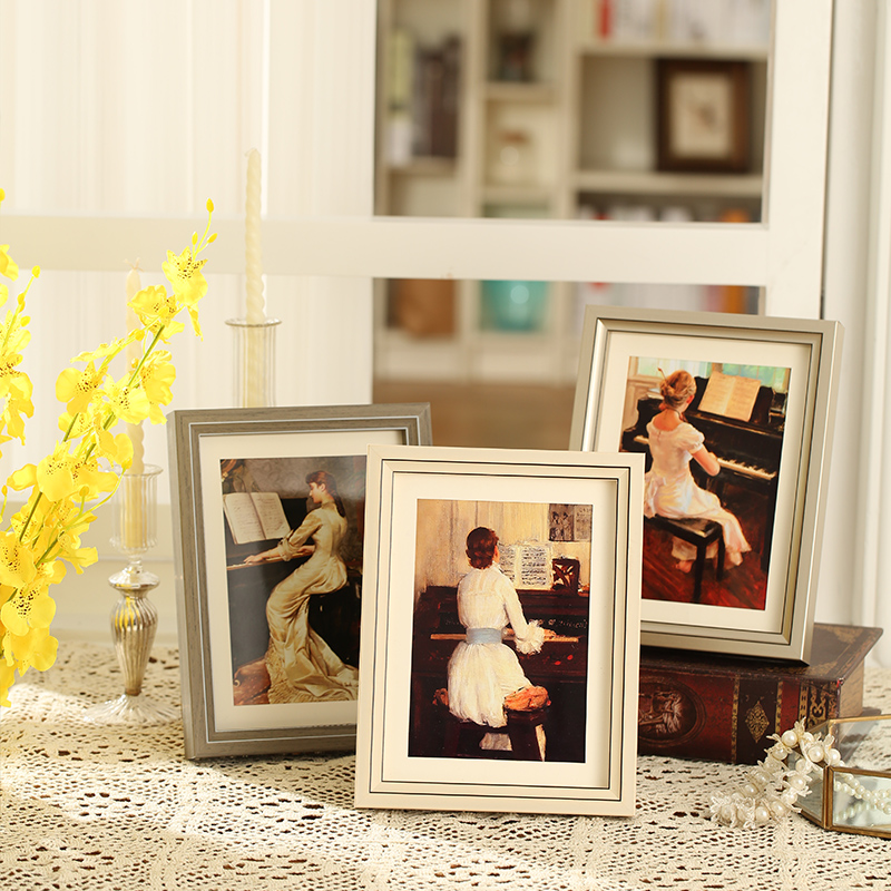 相框摆台美式挂墙横竖两用免费洗照片