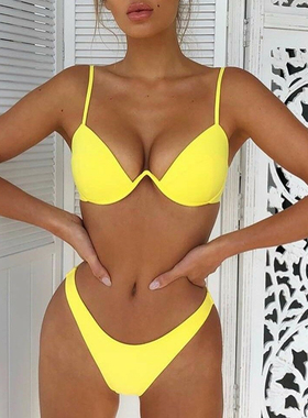 Drop Shipping Sexy Push Up Unpadded Brazilian Bikini Set Wom