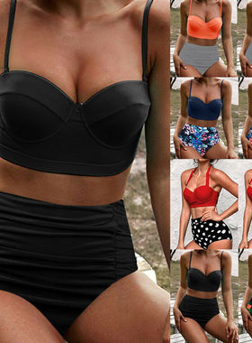 2020 Women Bikini Set Brazillian Swimsuit Sexy High Waist Pu