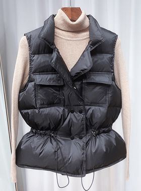 Winter Vest Women Short Sleeveless Vest Jacket Lightweight B