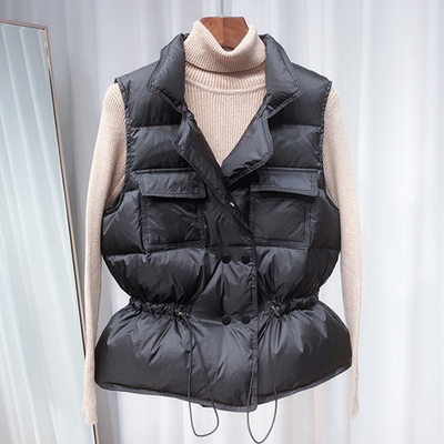 Winter Vest Women Short Sleeveless Vest Jacket Lightweight B