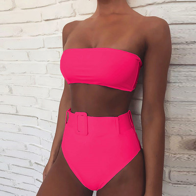 High Waist Bikini 2021 Sexy Black Swimwear Women Swimsuit Hi