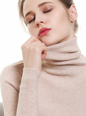 Autumn and Winter New Cashmere Sweater Women High Collar Pul