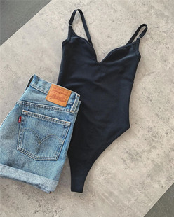 Hirigin Solid One Piece Swimsuit Women Bodysuit Swimwear 202