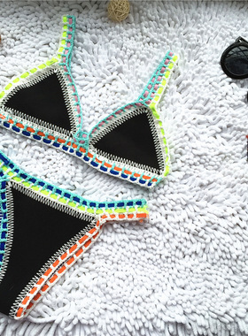 Micro Bikini 2019 Women Handmade Crochet Knit Swimwear Halte
