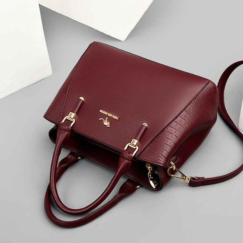 kangaroo Handbag capacity 2021 new pattern fashion middle age mom mother-in-law lady Messenger Cattle leather handbagin the Leather/Lady bags/Men's bag, Ms. bags  category - from Buy2taobao.com to provide professional Taobao agent buy service