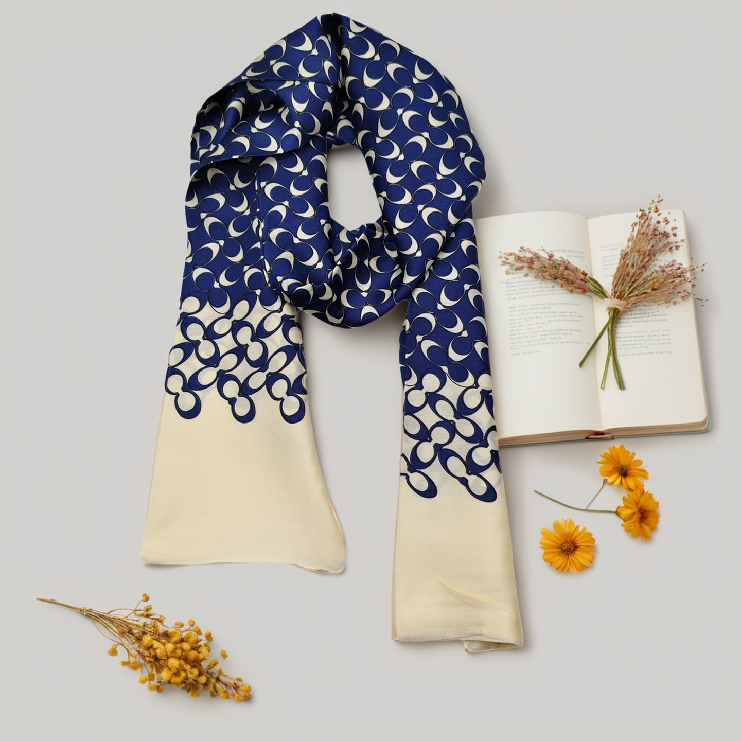 长条双层丝巾女新款四季围巾细窄韩版时尚洋气西装衬衣领巾