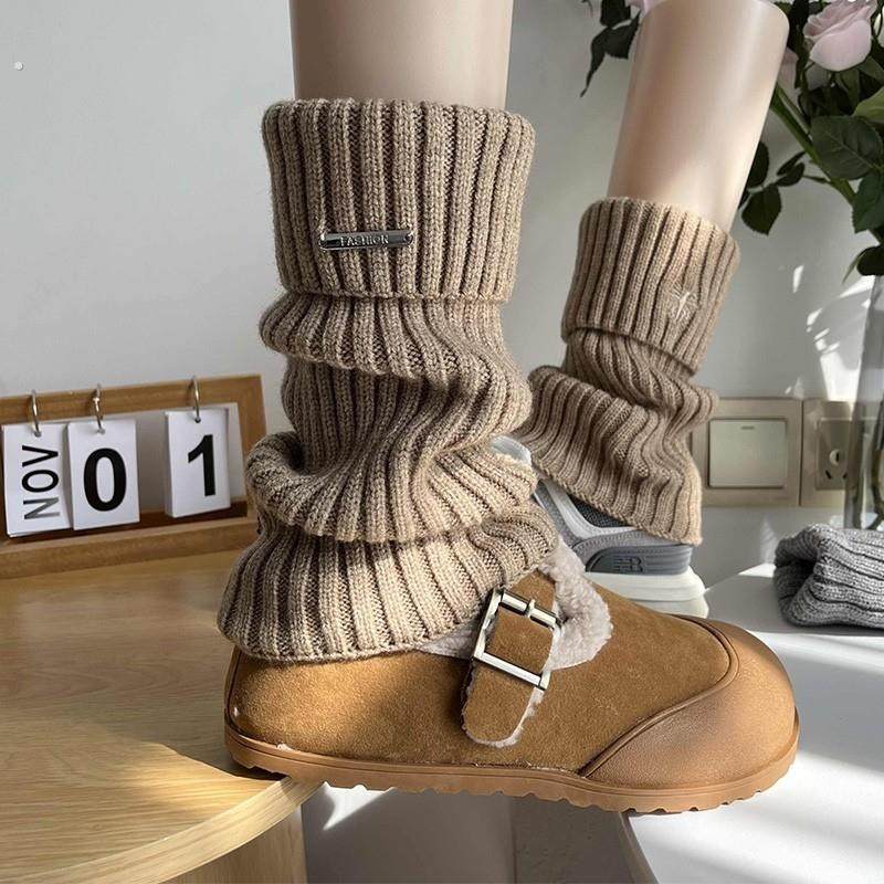 腿套白色针织女款冬季发热保暖袜套雪地靴堆堆袜秋冬小腿袜子加厚,女士内衣/男士内衣/家居服,中筒袜,淘宝优惠券,粉丝福利购,淘宝优惠卷