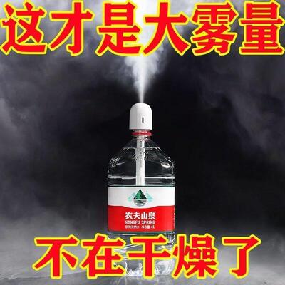 加湿器小型简易家用静音卧室空气车载桶装水1升矿泉水瓶加湿棒