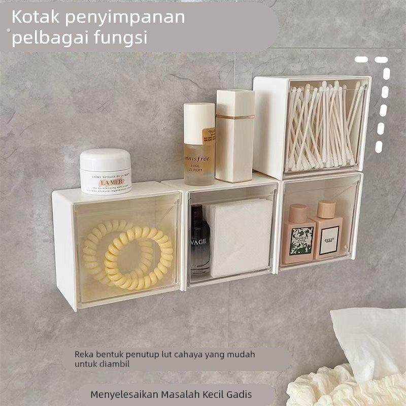 棉签化妆棉收纳盒壁挂翻盖卫生间浴室牙线创意墙面储物盒子,收纳整理,壁式收纳盒,淘宝优惠券,粉丝福利购,淘宝优惠卷