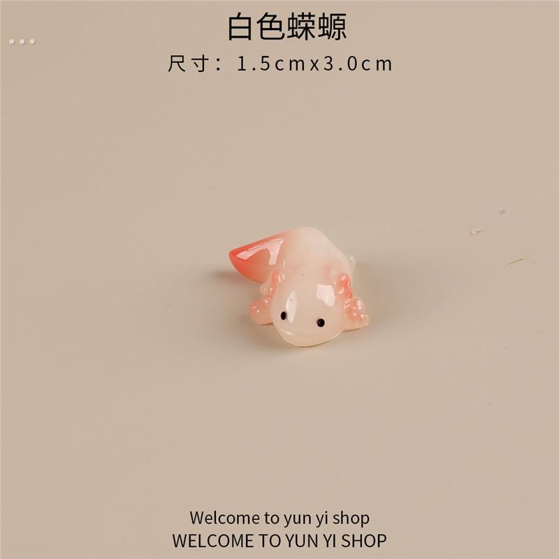 夜光可爱呆呆小蝾螈微景观创意装饰品配件办公室桌面迷你小摆件