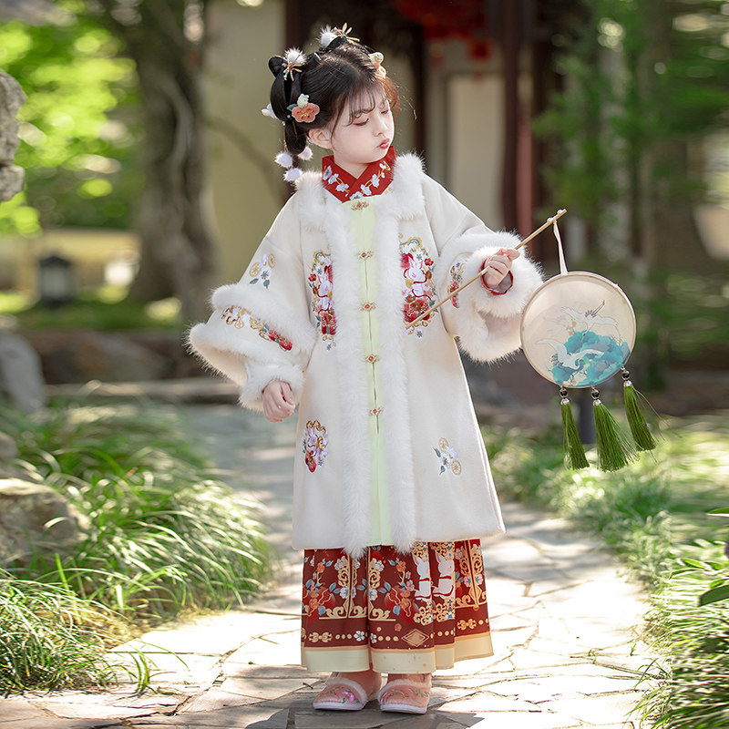 高品质！2026加绒加厚女童拜年服