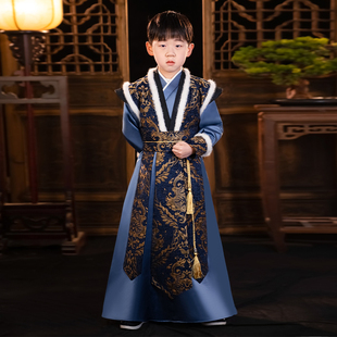 男童汉服明制2026冬季新款加绒加厚儿童原创古装国学服演出服唐装