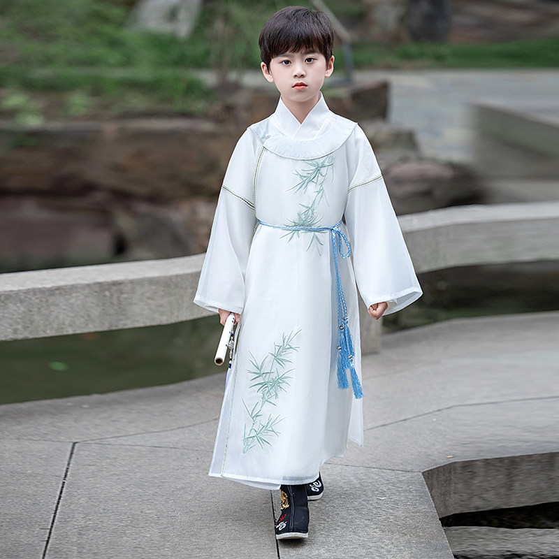 暮汉春秋季2025新款男童汉服套装