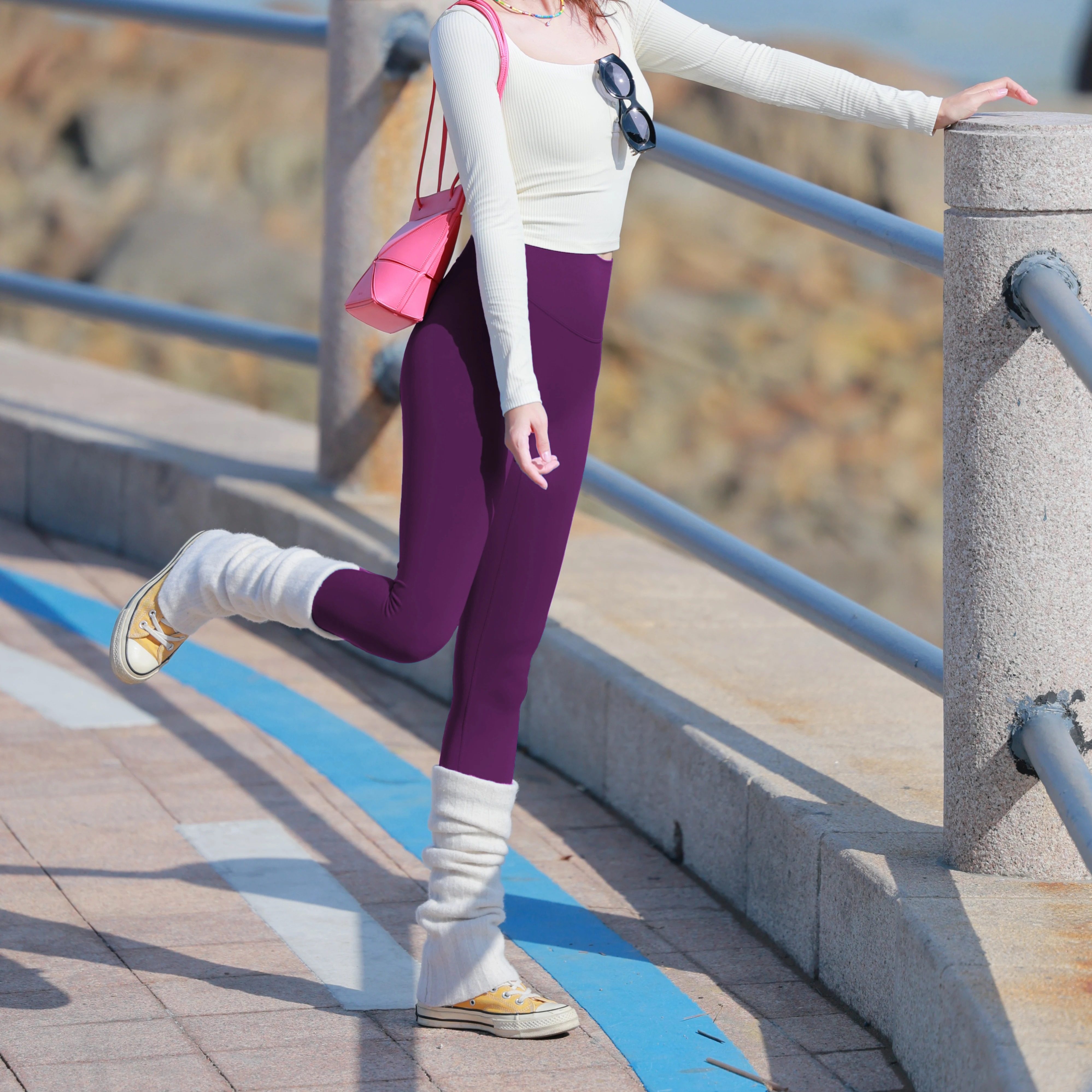 健身裤女九分无中缝瑜伽服2026新款高腰提臀运动健身裤外穿普拉提