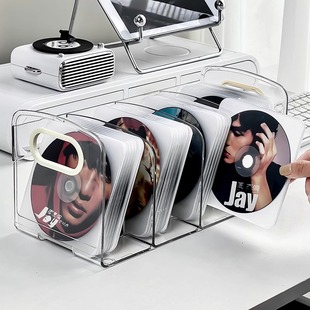 cd收纳盒分隔桌面亚克力展示架陈列光碟片磁带光盘收藏专辑放置架